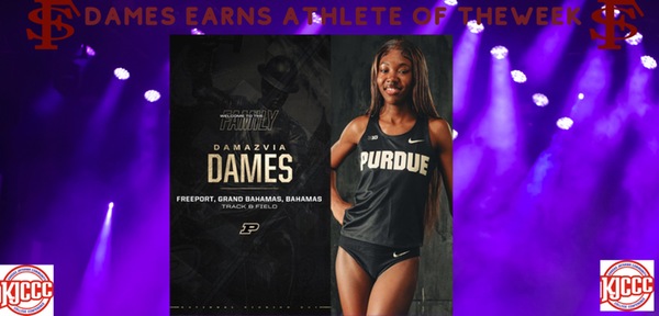 Dames Earns Field Athlete of The Week