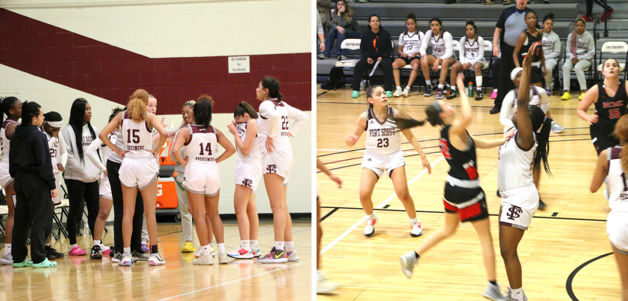 two pictures of the 1.5.22 WBB game